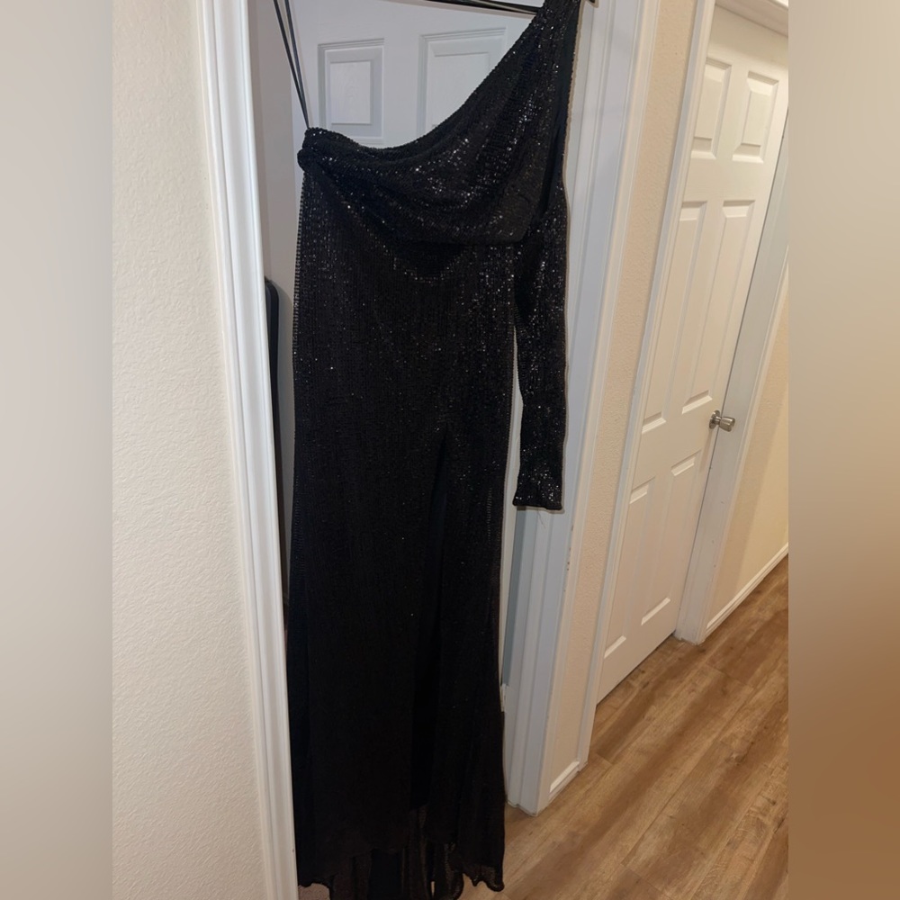 Black sequin gown